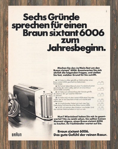 Braun sixtant 6006 reklame - sixtant,